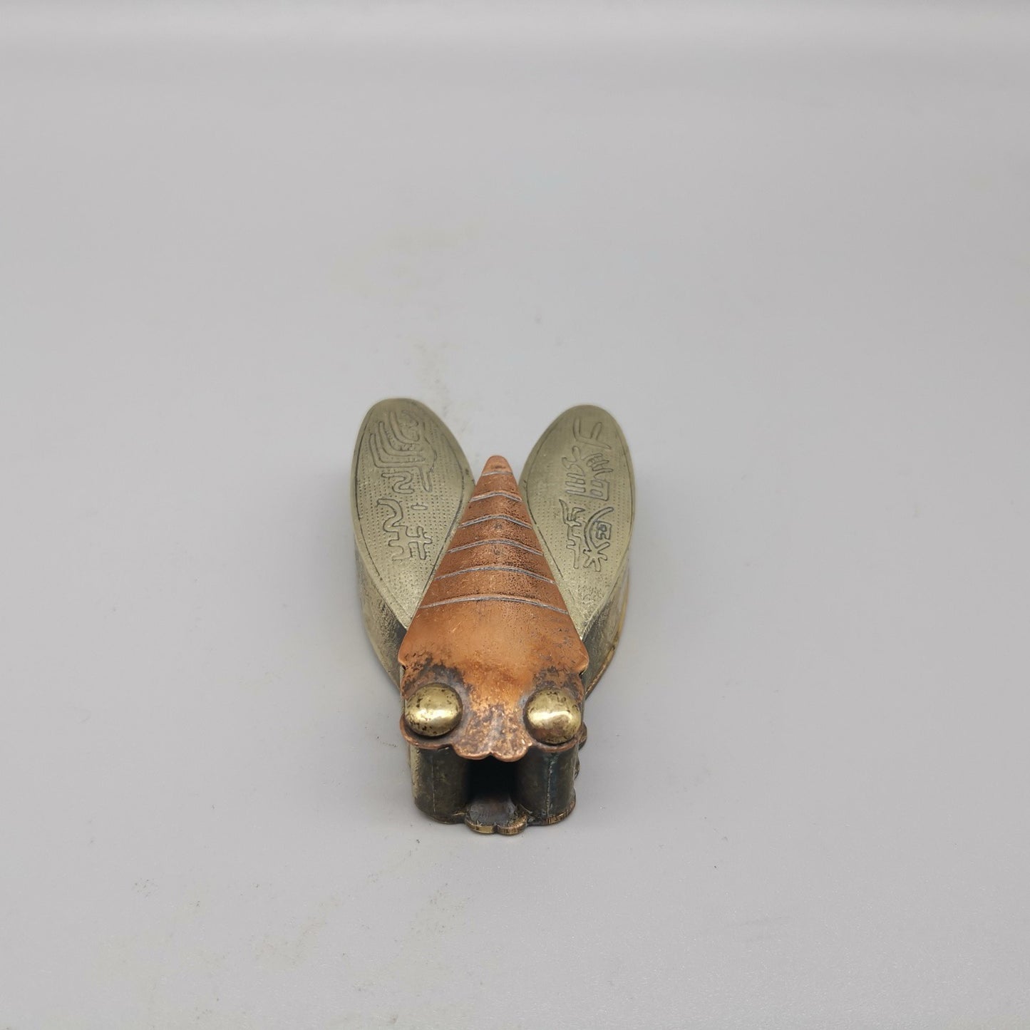 Chinese antique pure copper cicada