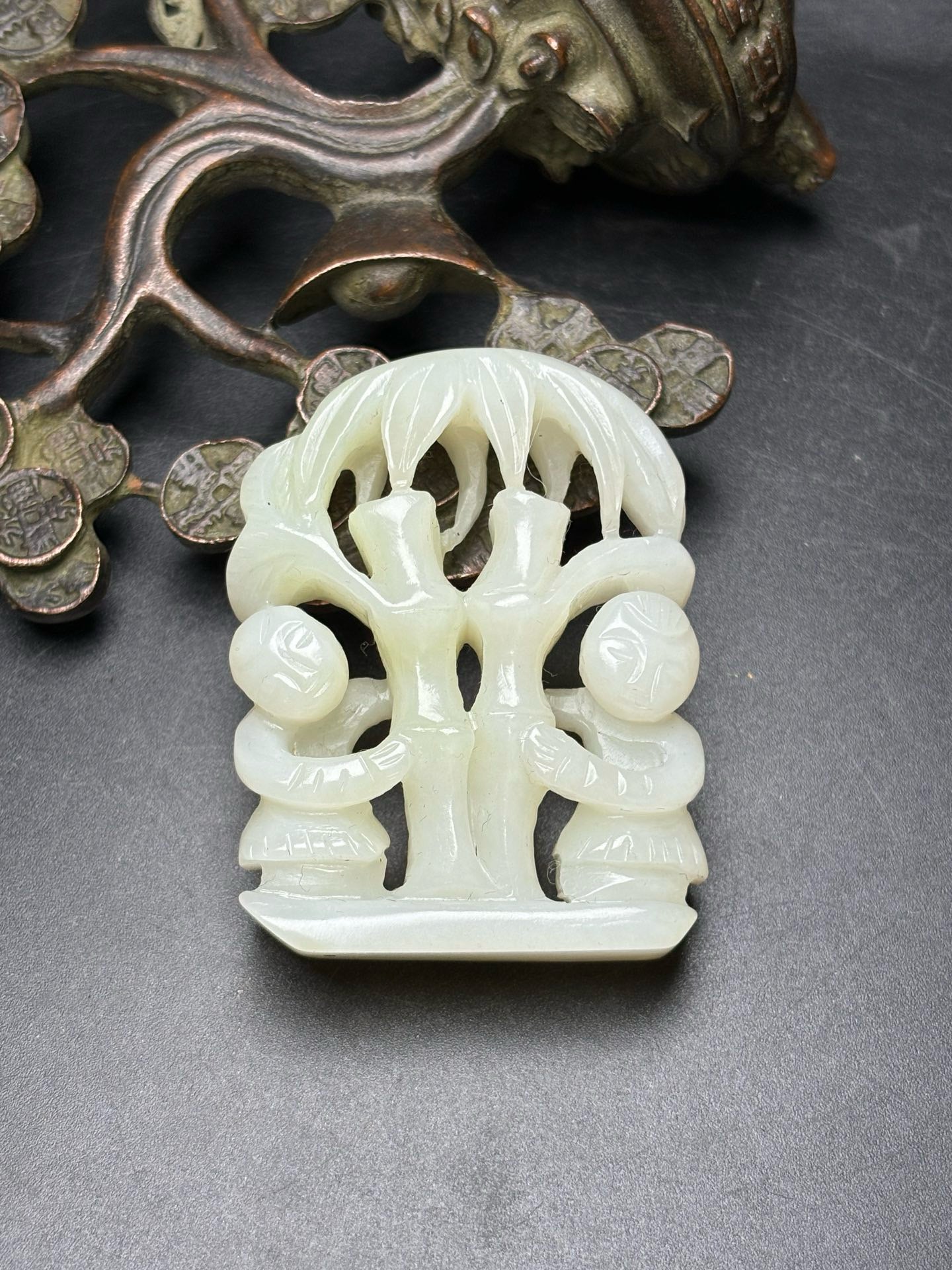 Exquisite Hotan Jade Gemini Jade Pendant