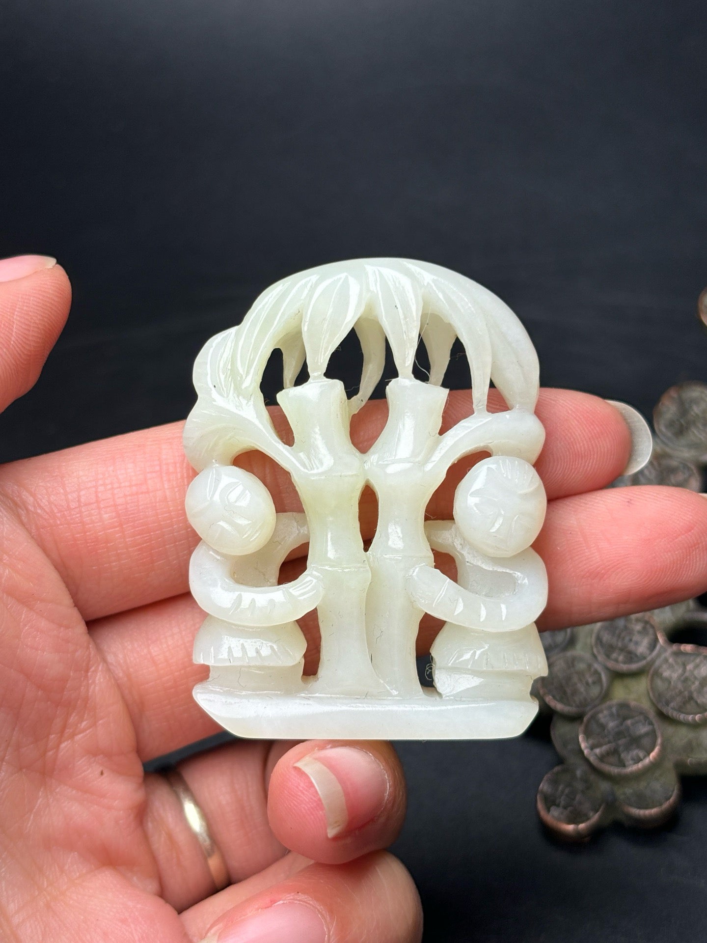 Exquisite Hotan Jade Gemini Jade Pendant