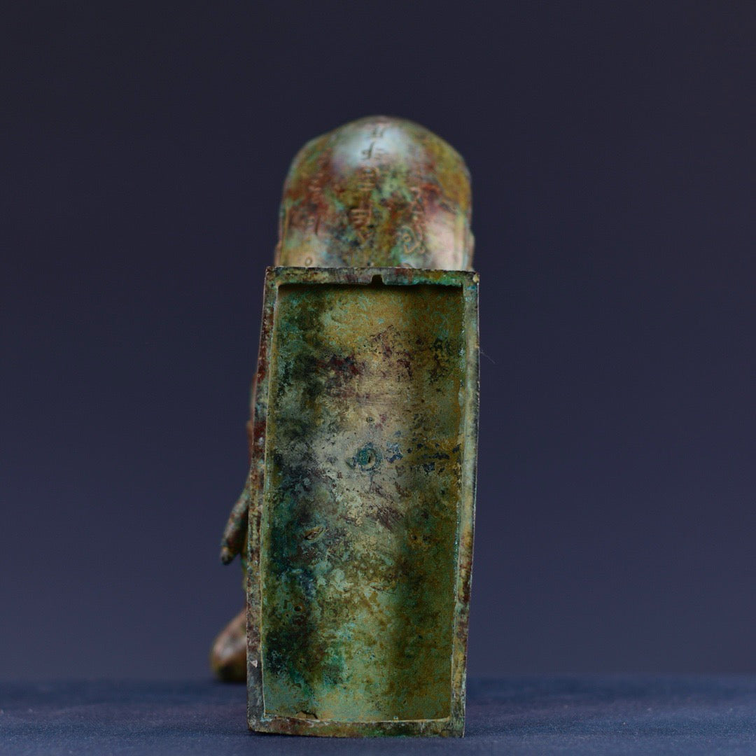 Chinese antique bronze duck statue