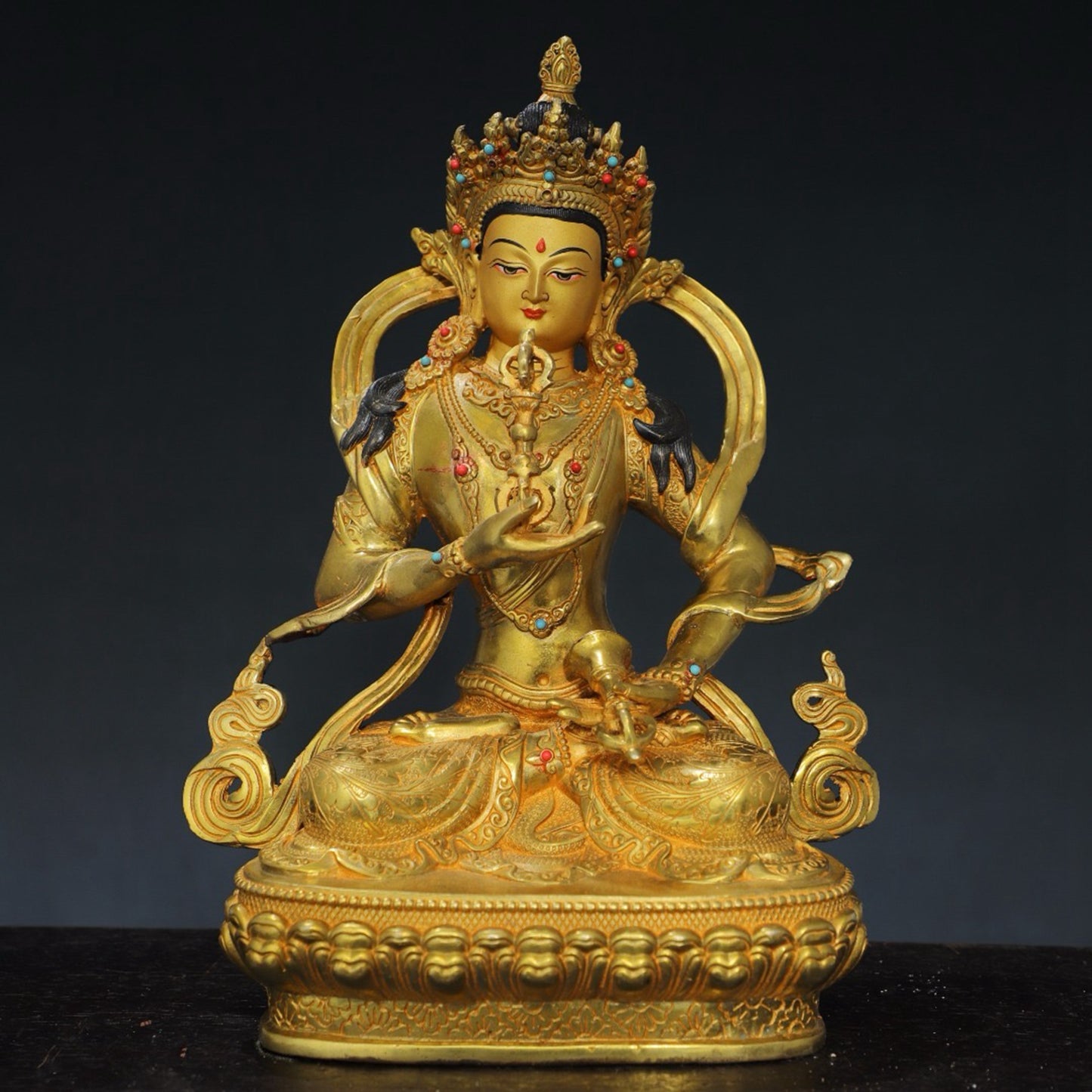 Pure copper statue of Vajra Buddha