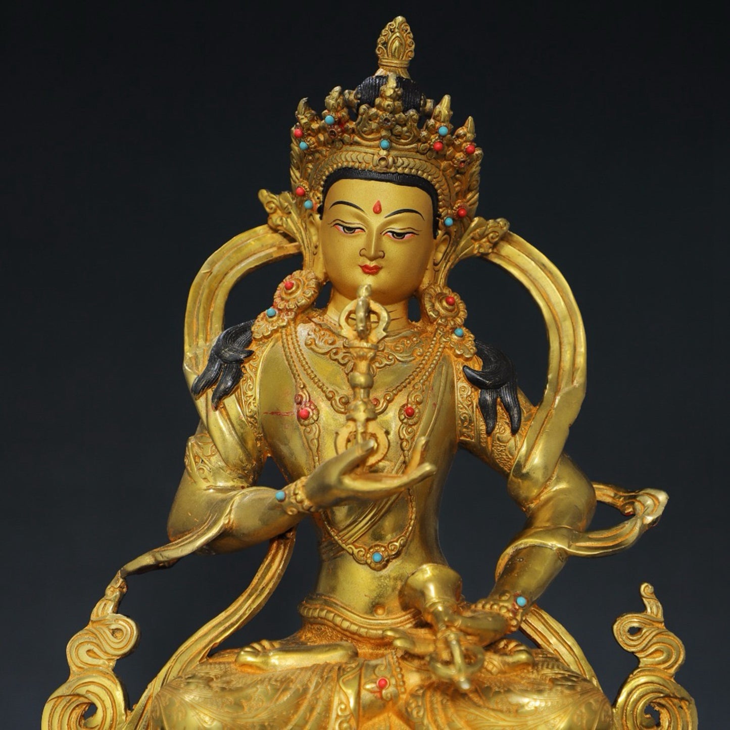 Pure copper statue of Vajra Buddha