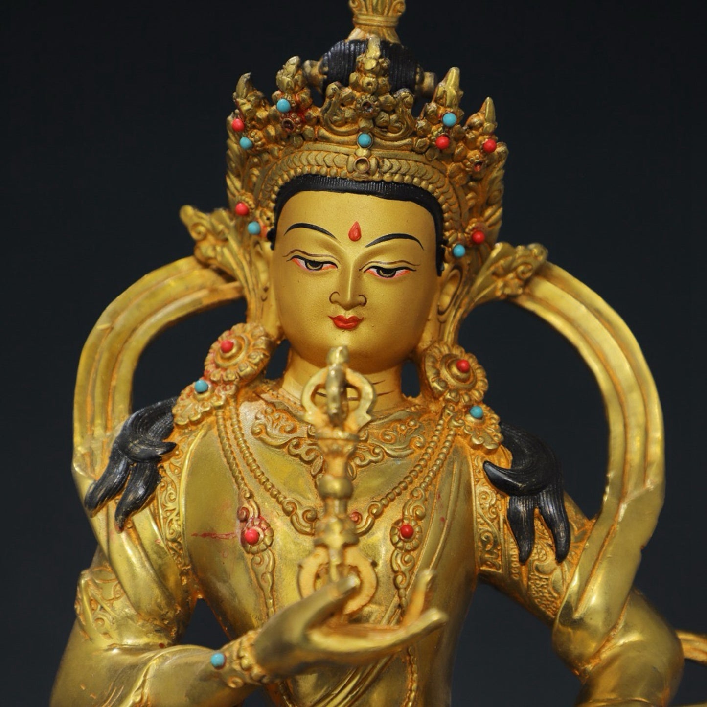 Pure copper statue of Vajra Buddha