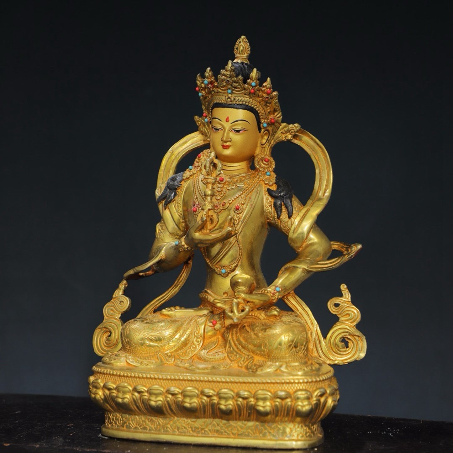 Pure copper statue of Vajra Buddha