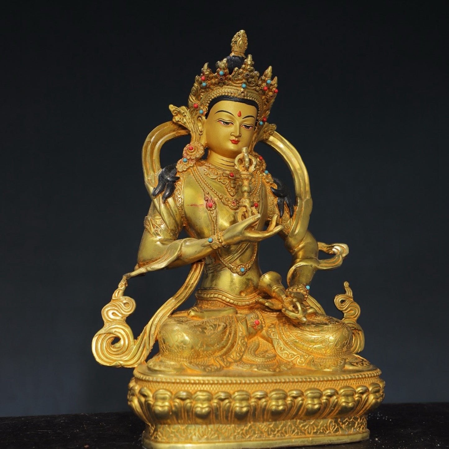 Pure copper statue of Vajra Buddha