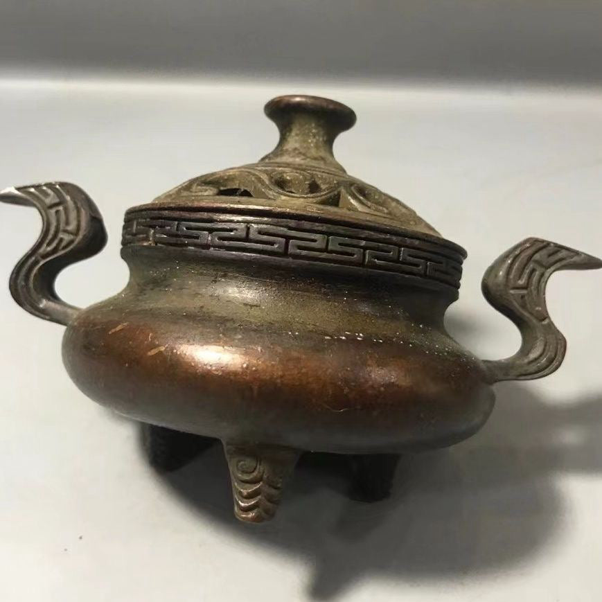 Chinese antique pure copper incense burner