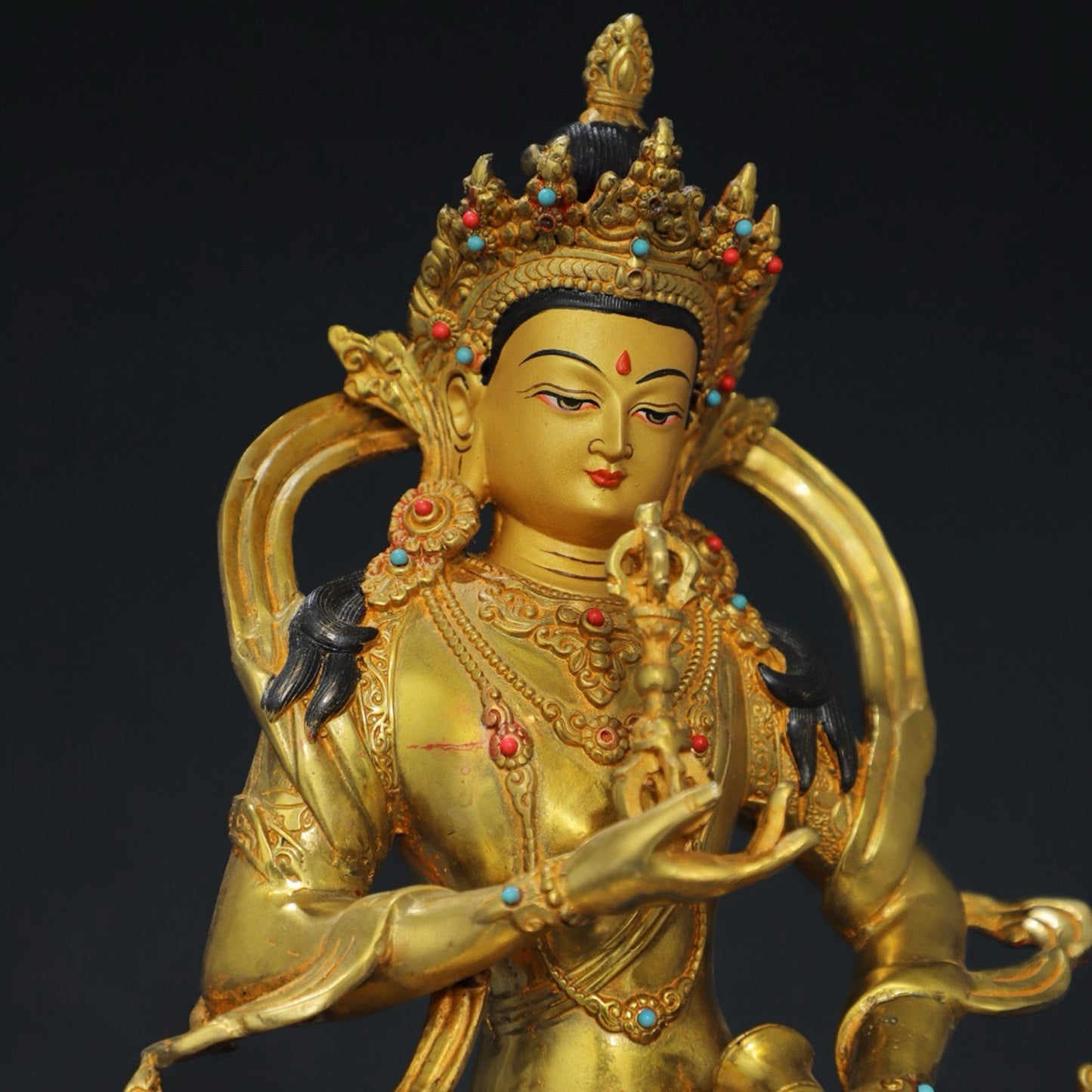 Pure copper statue of Vajra Buddha