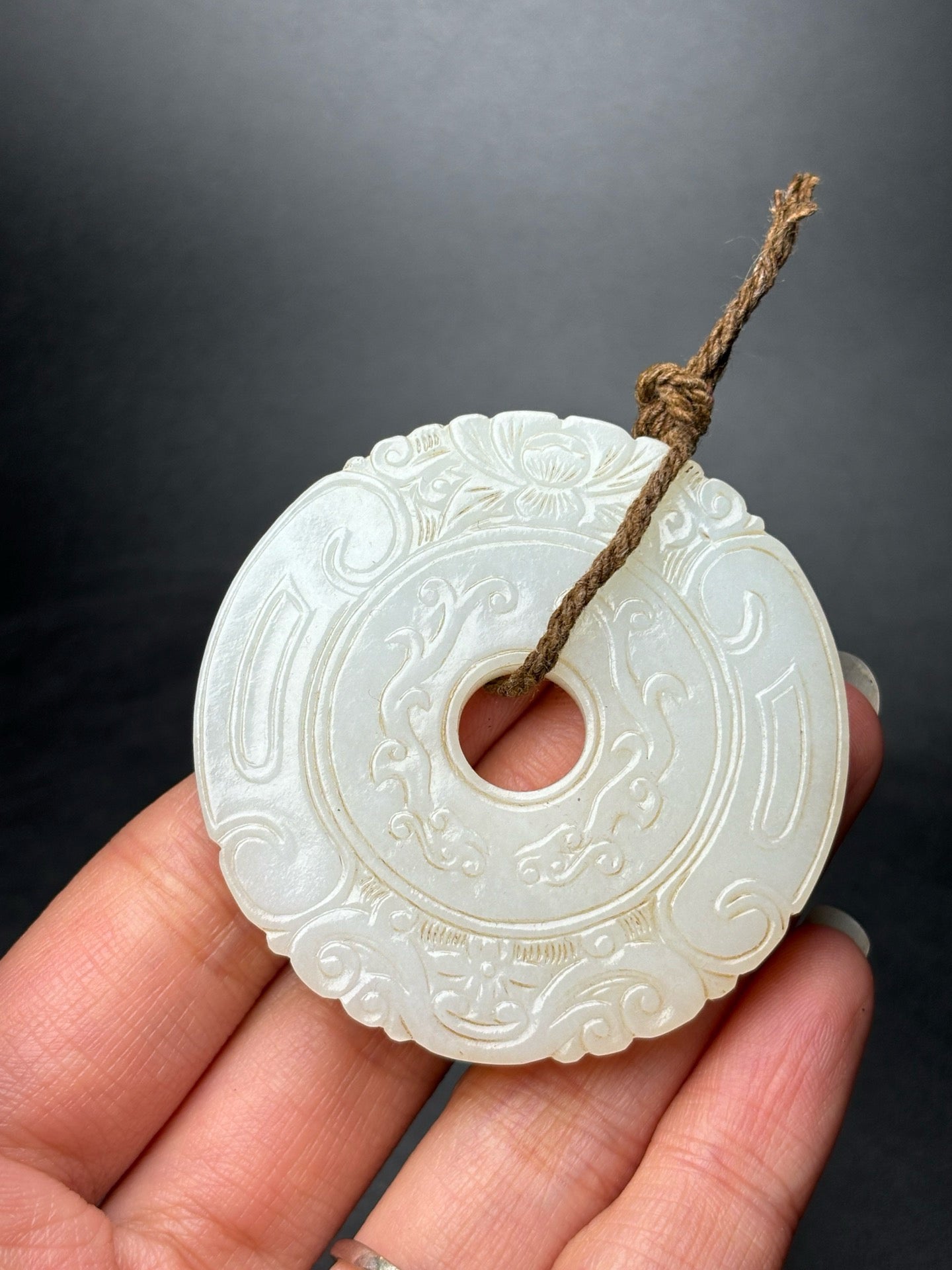 Exquisite Hotan Jade Double Dragon Rich Jade pendant