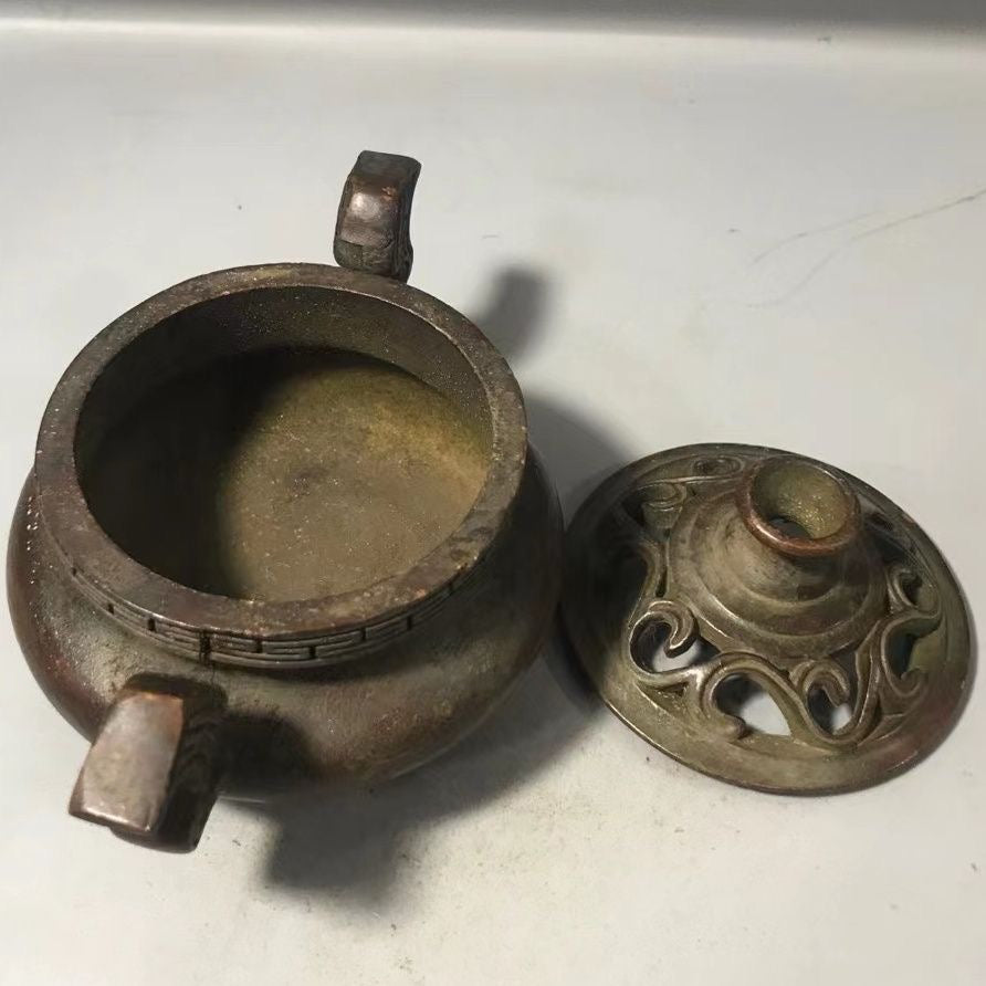 Chinese antique pure copper incense burner