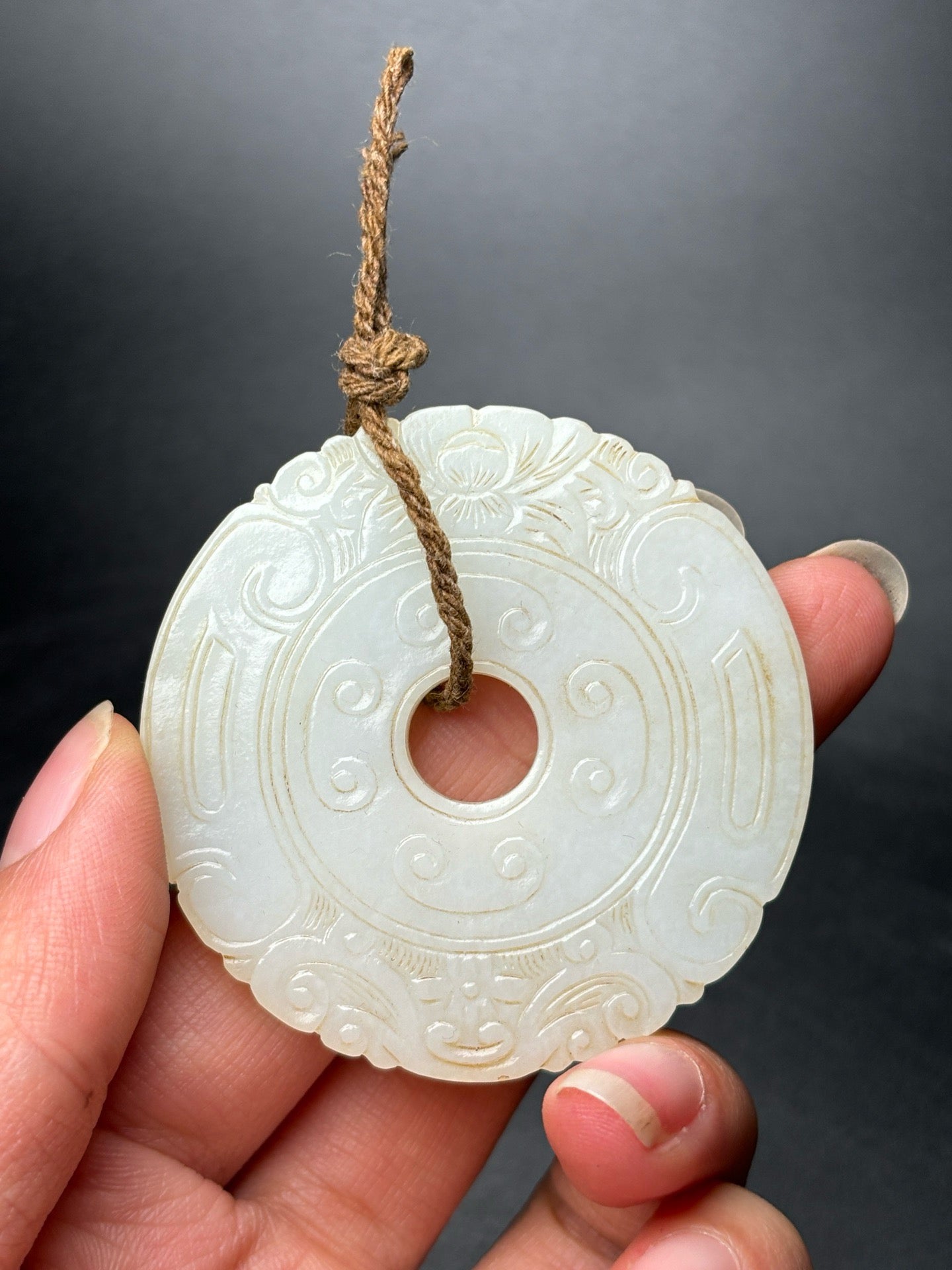 Exquisite Hotan Jade Double Dragon Rich Jade pendant