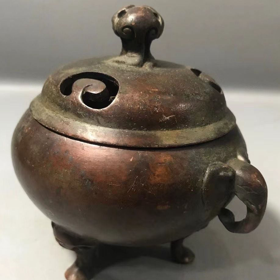 Chinese antique pure copper incense burner
