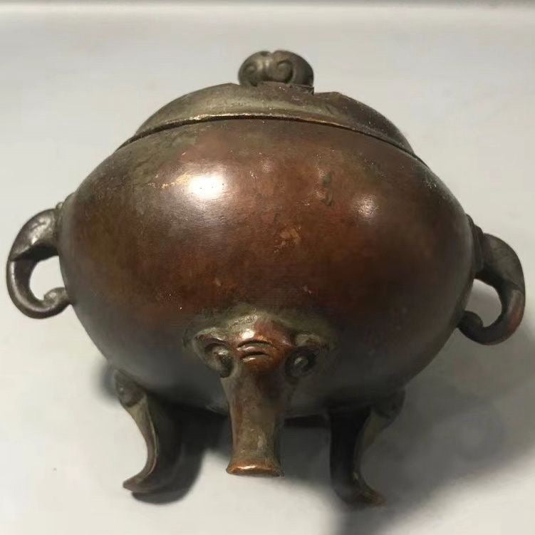 Chinese antique pure copper incense burner