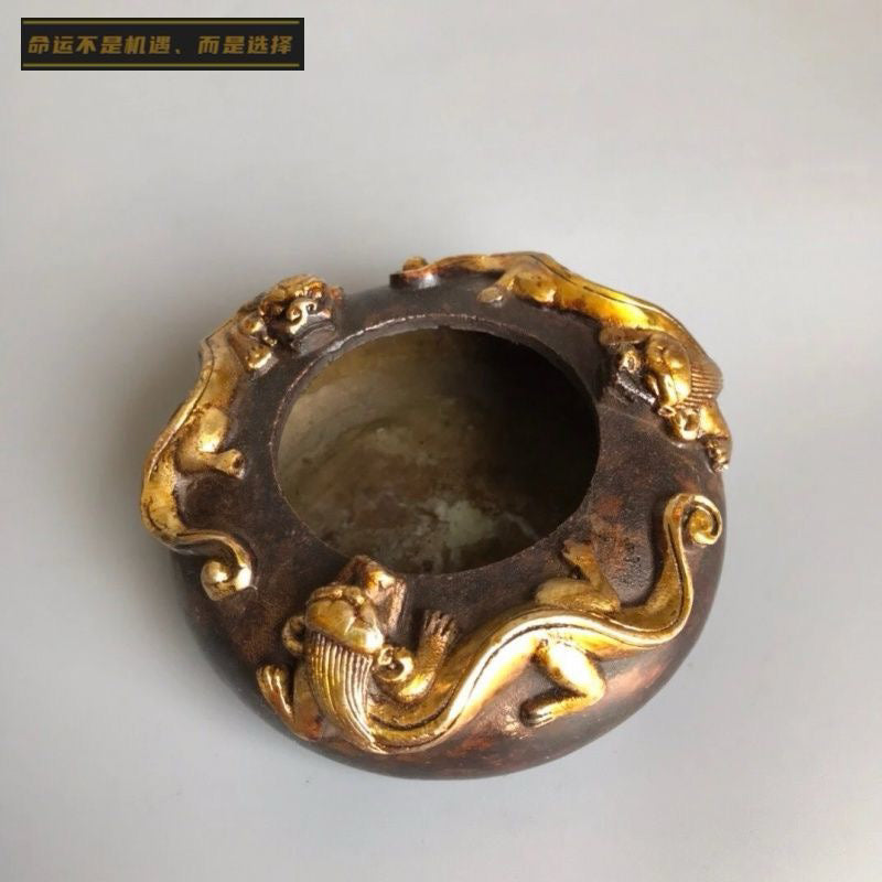 Chinese antique pure copper small pen wash