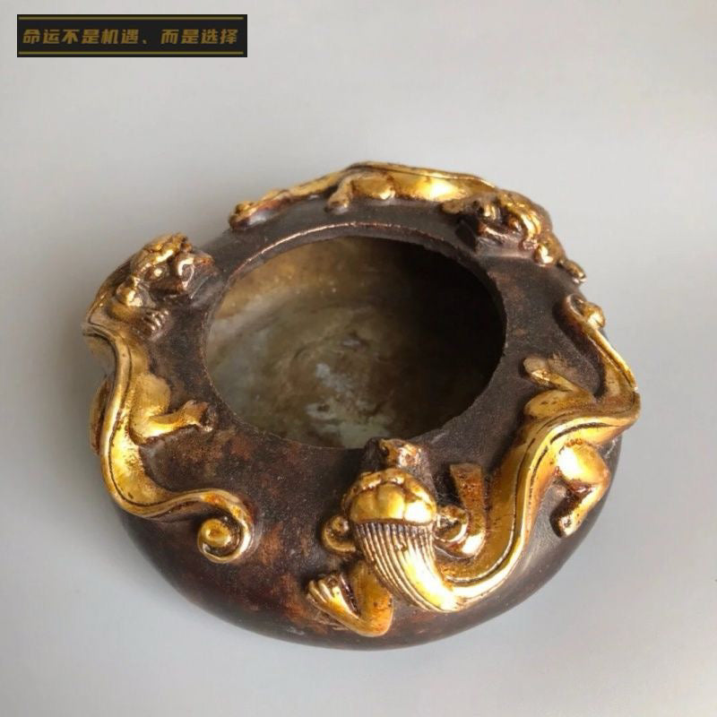 Chinese antique pure copper small pen wash
