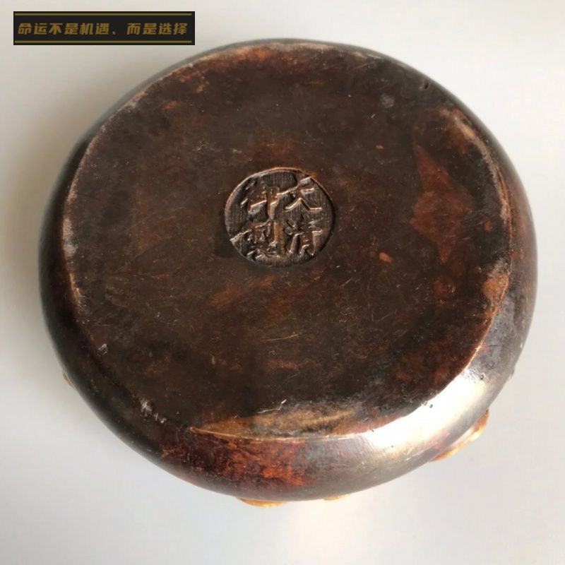 Chinese antique pure copper small pen wash