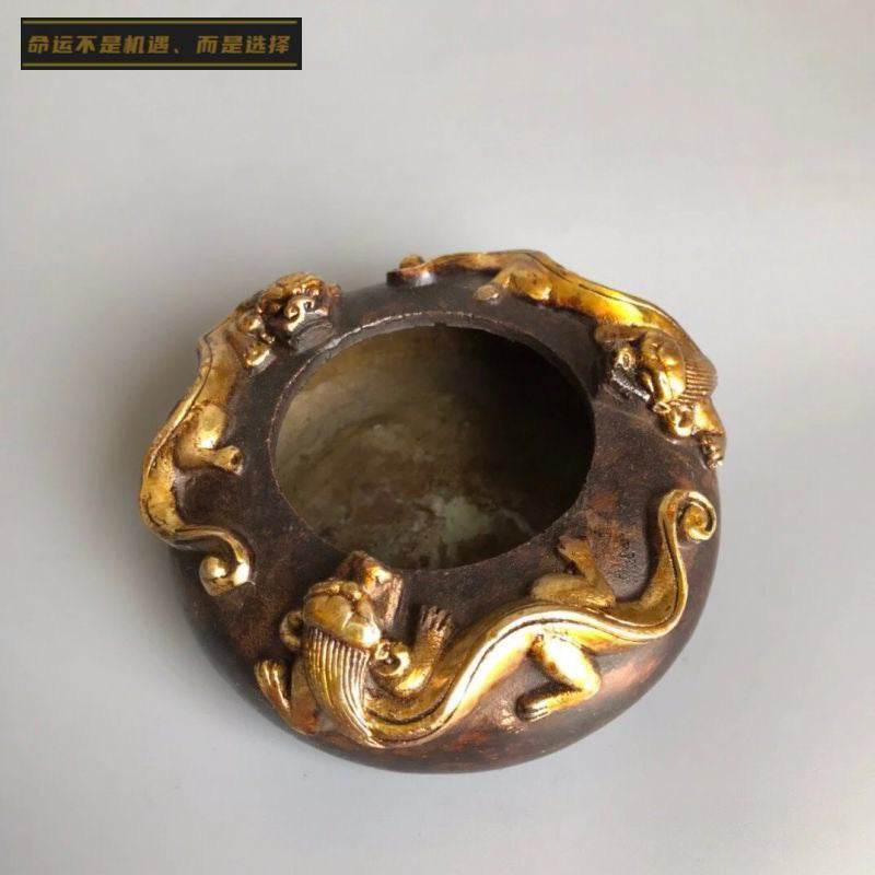 Chinese antique pure copper small pen wash