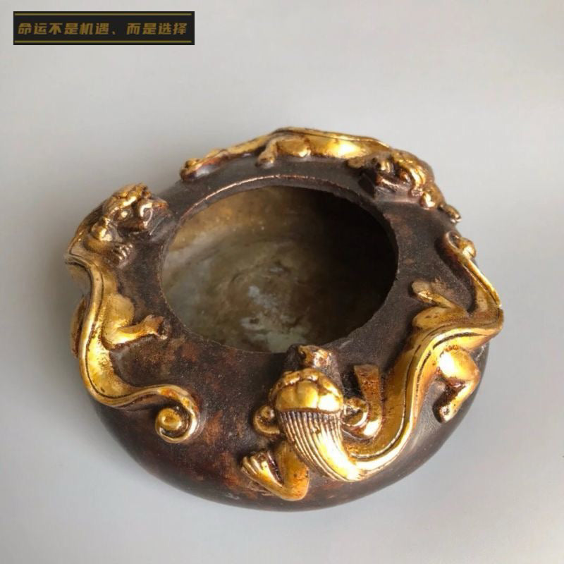 Chinese antique pure copper small pen wash