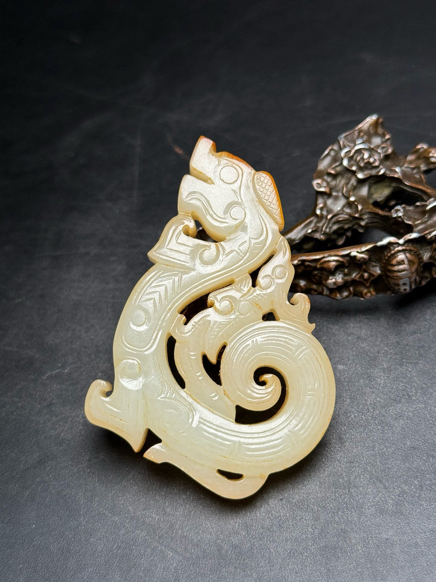 Exquisite Hotan Jade, Jade Dragon and Phoenix of Western Zhou Dynasty