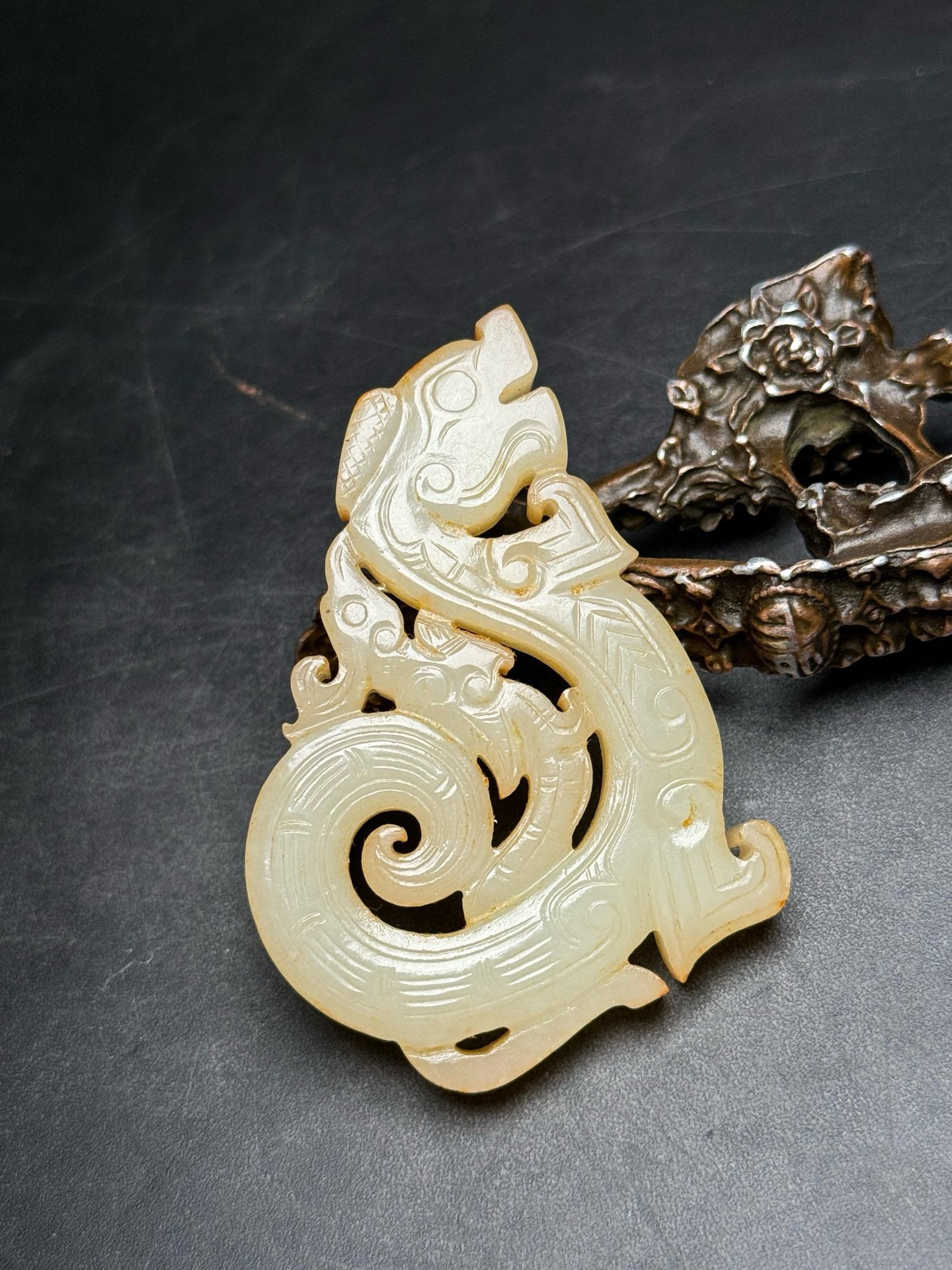 Exquisite Hotan Jade, Jade Dragon and Phoenix of Western Zhou Dynasty