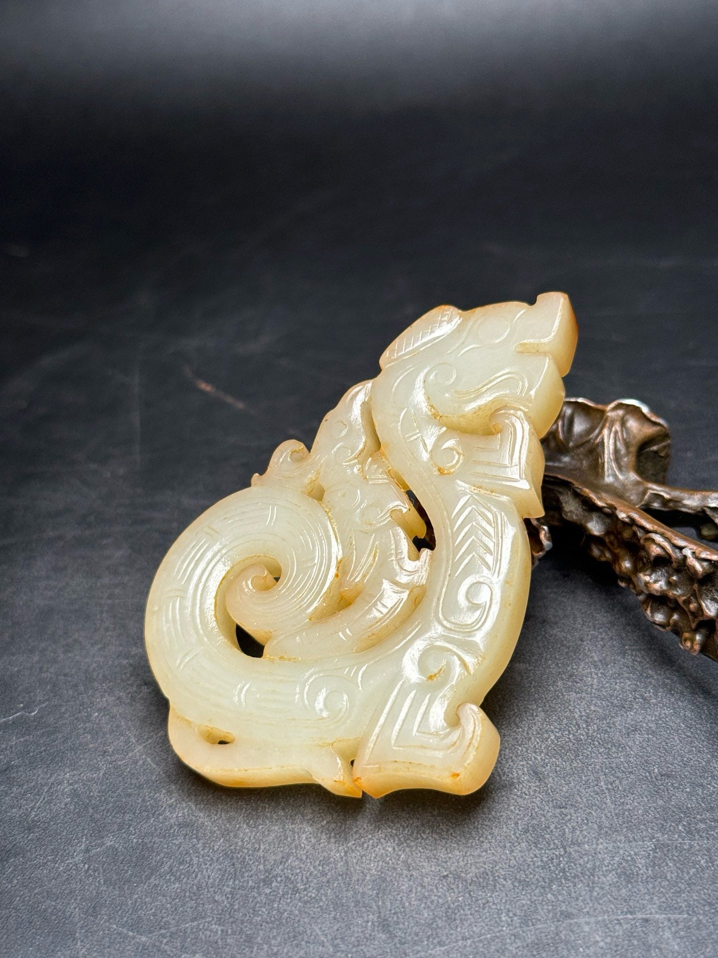 Exquisite Hotan Jade, Jade Dragon and Phoenix of Western Zhou Dynasty