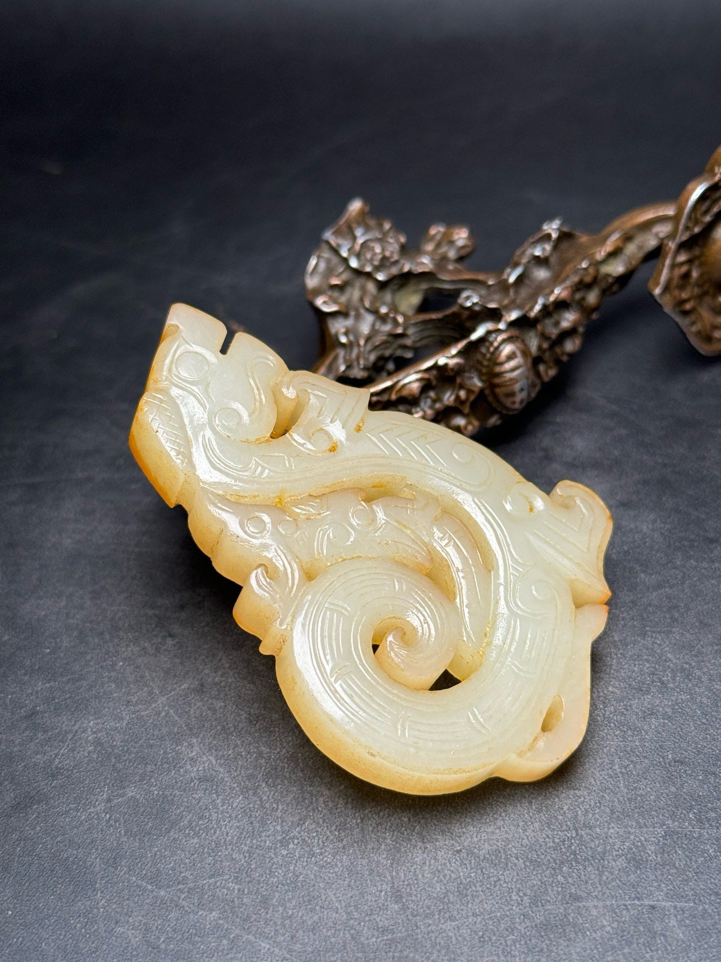 Exquisite Hotan Jade, Jade Dragon and Phoenix of Western Zhou Dynasty