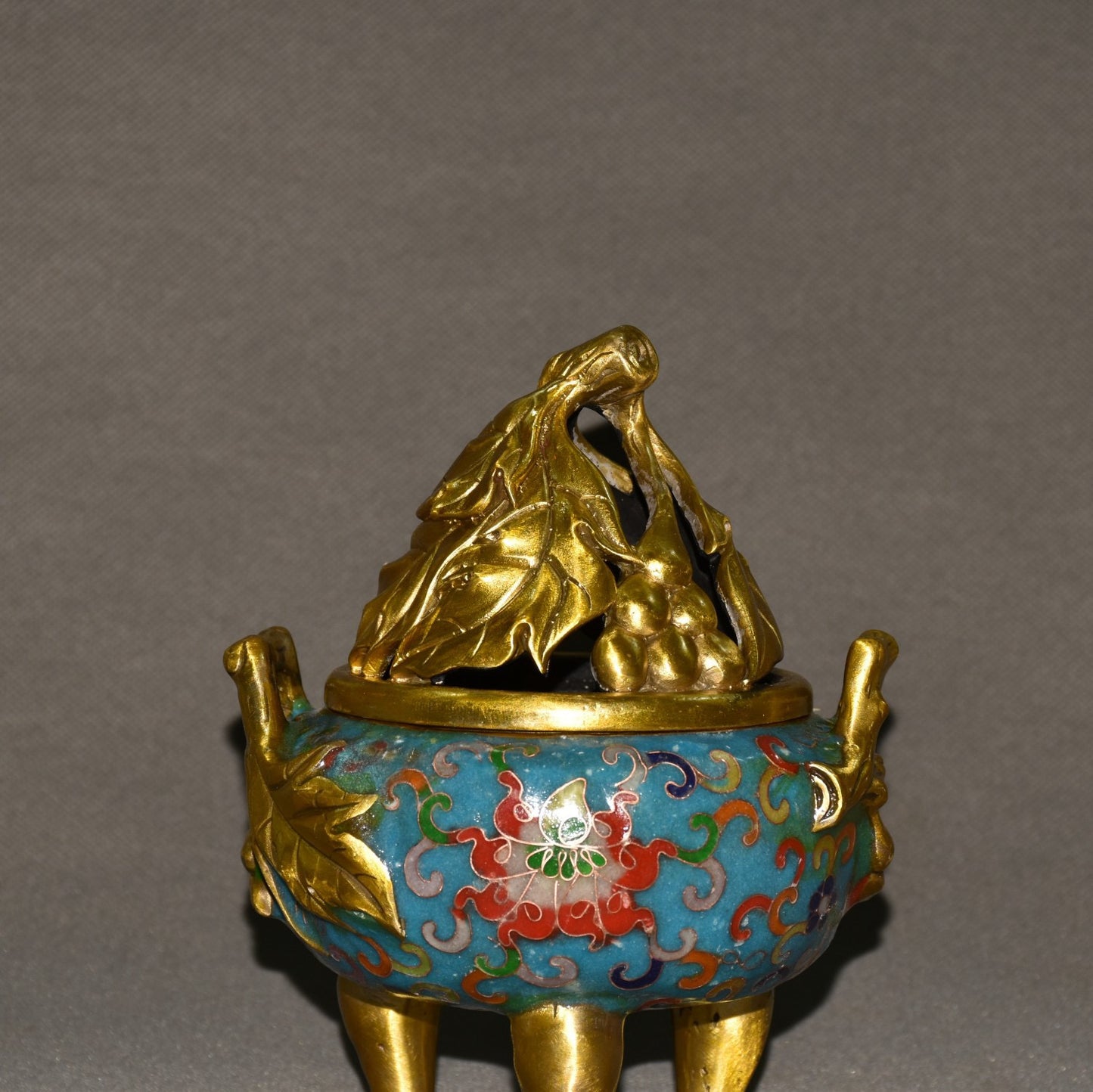 Pure copper cloisonne incense burner ornament