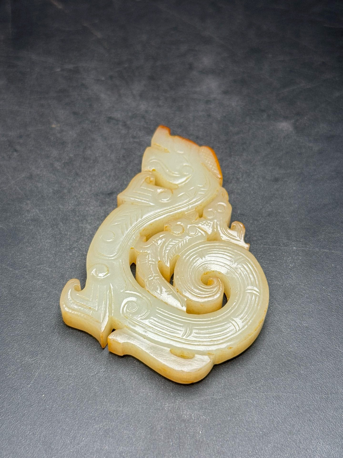 Exquisite Hotan Jade, Jade Dragon and Phoenix of Western Zhou Dynasty