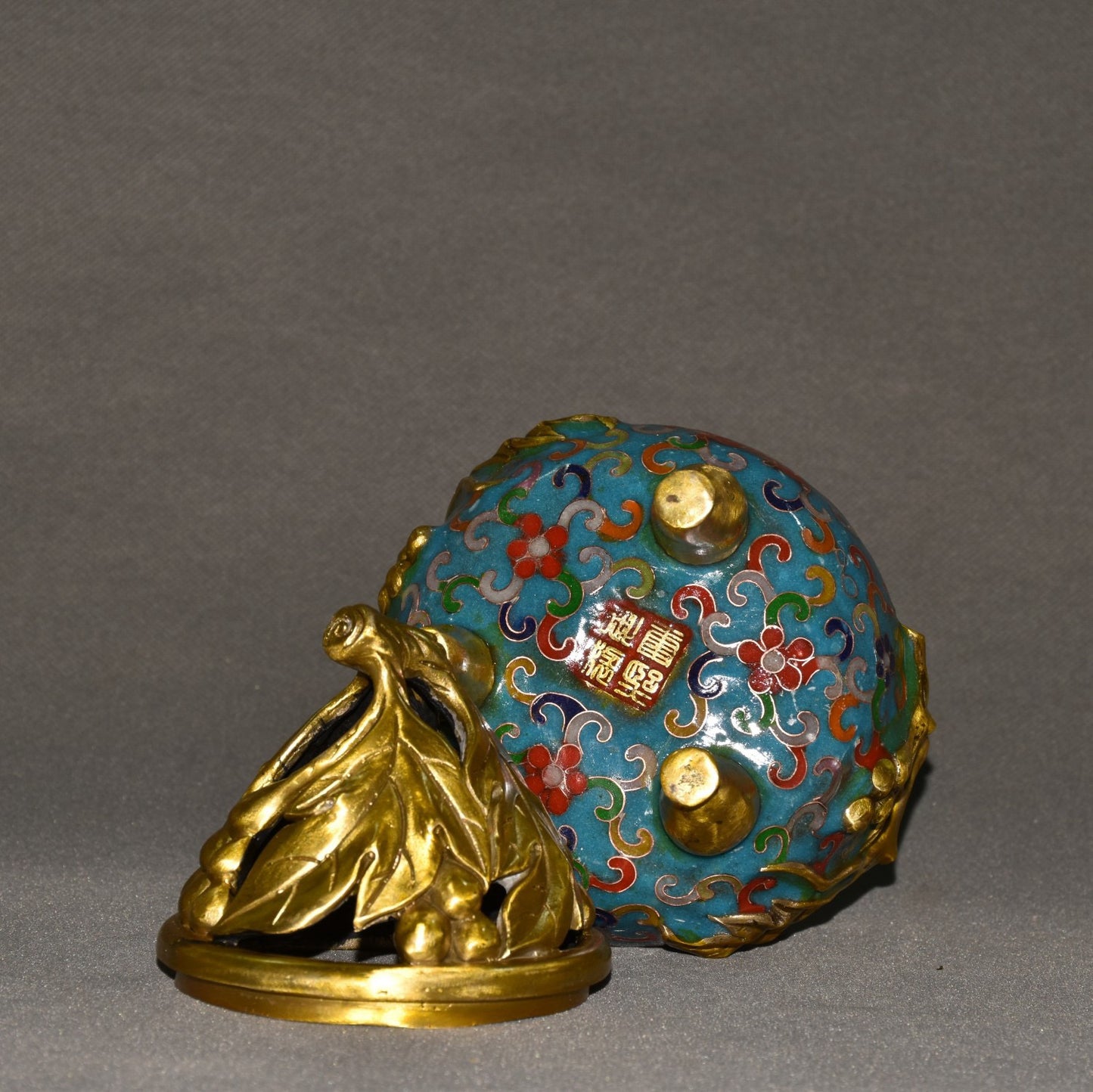 Pure copper cloisonne incense burner ornament