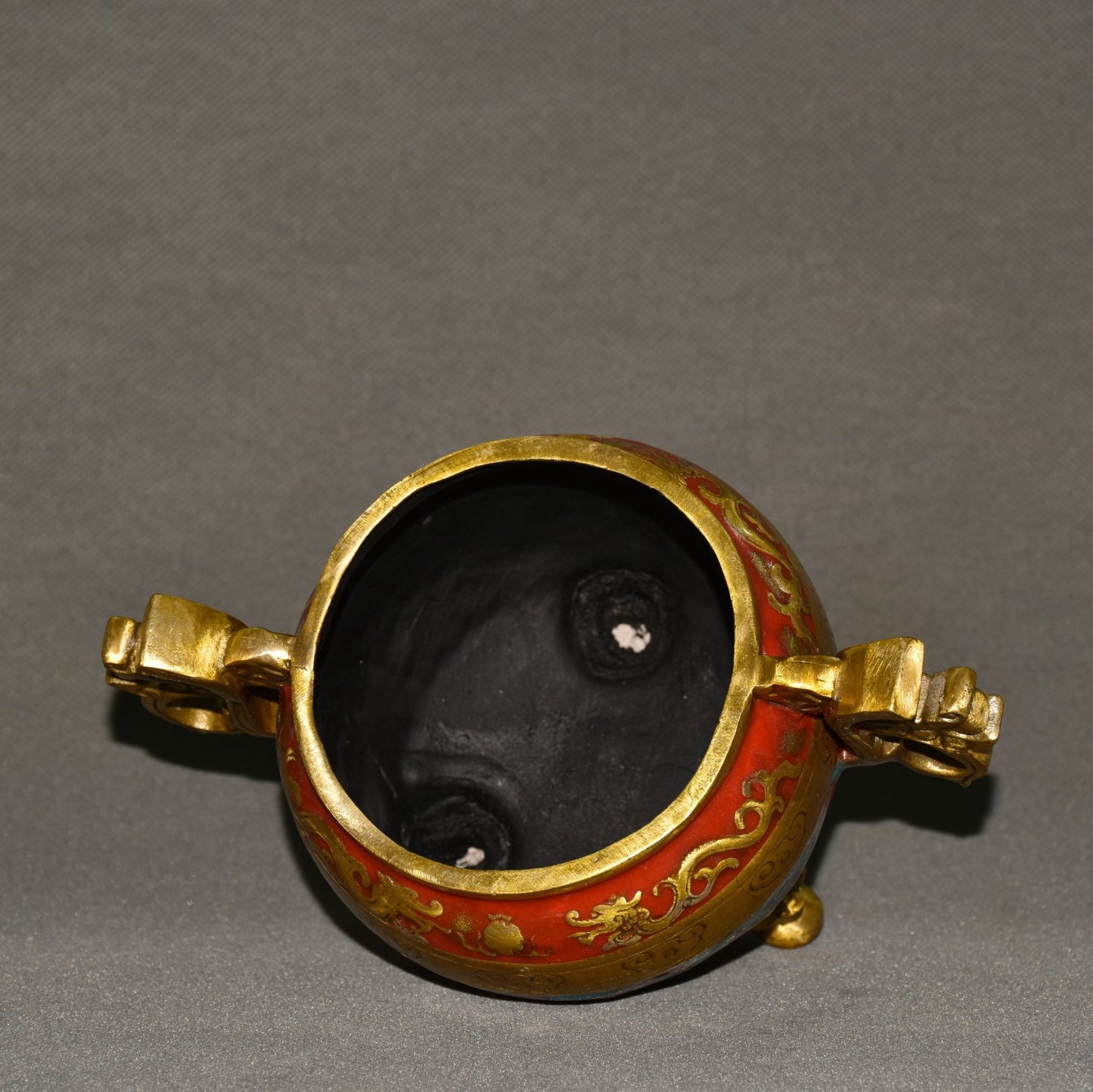 Pure copper cloisonne incense burner ornament