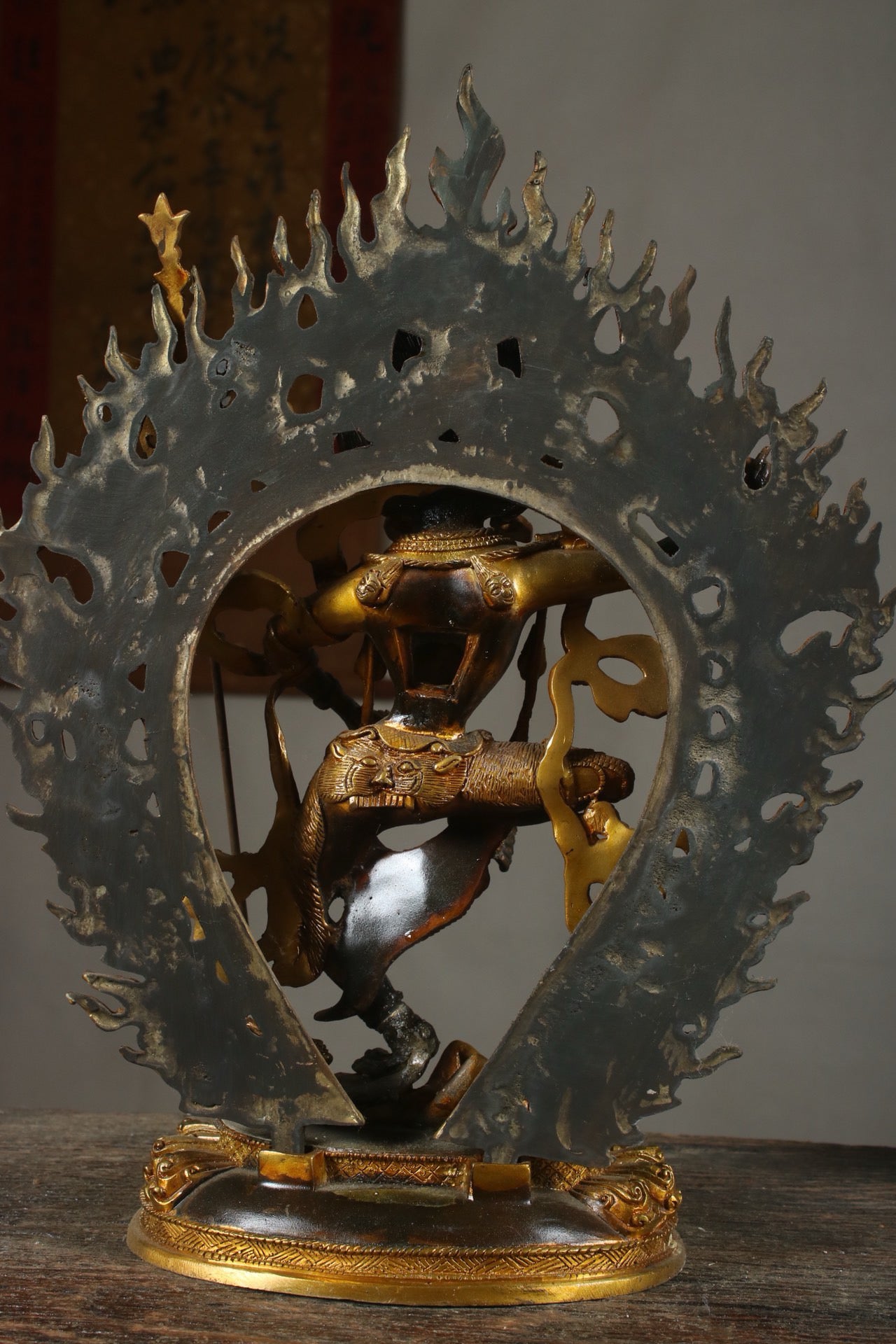 Chinese antique bronze gilded handmade statue of Ming Buddha Mother