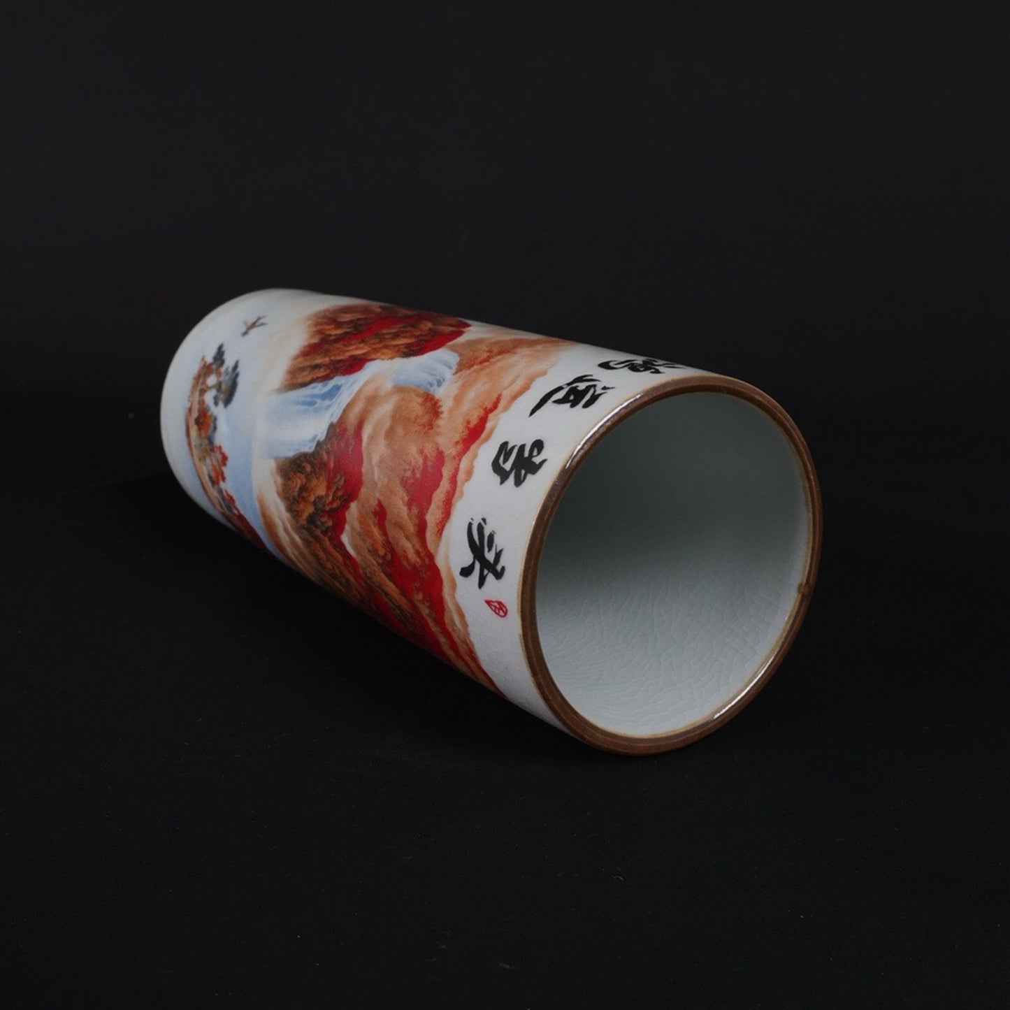 Pink Lucky Head Pattern Round Pen Holder