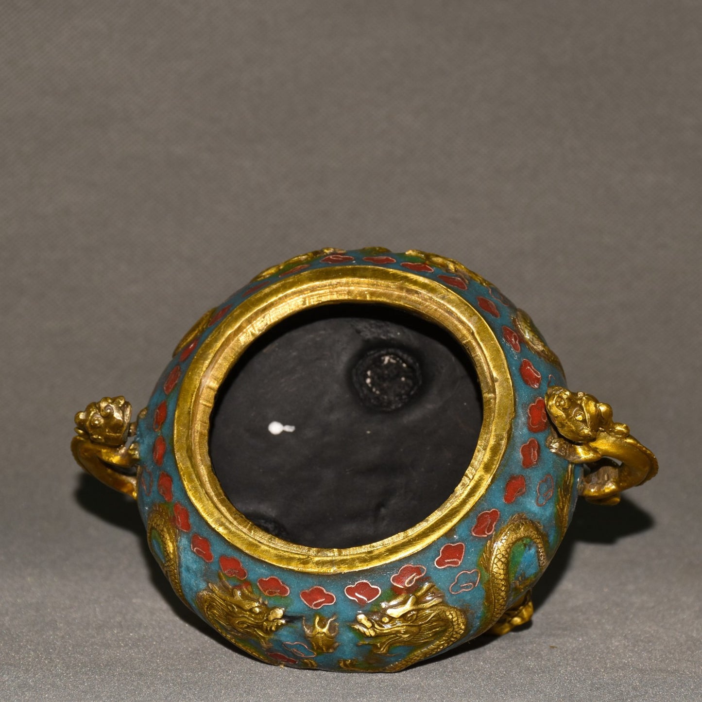 Pure copper cloisonne incense burner ornament