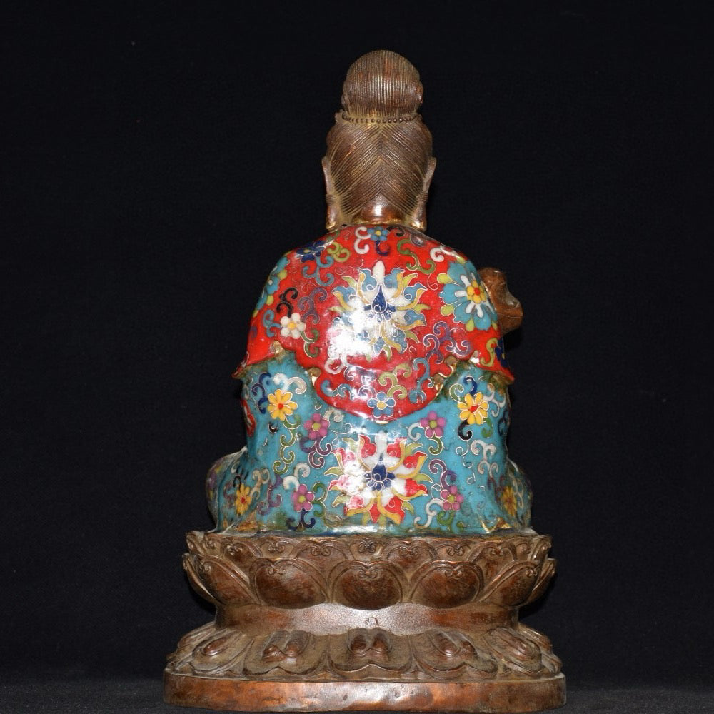 Pure copper cloisonne Guanyin ornaments