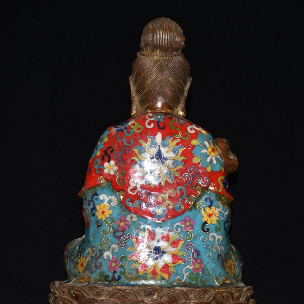 Pure copper cloisonne Guanyin ornaments