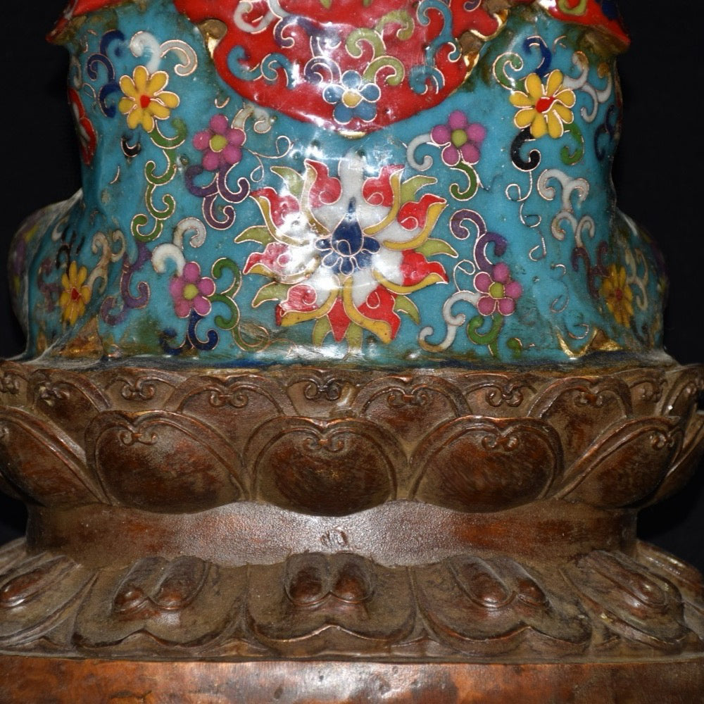 Pure copper cloisonne Guanyin ornaments