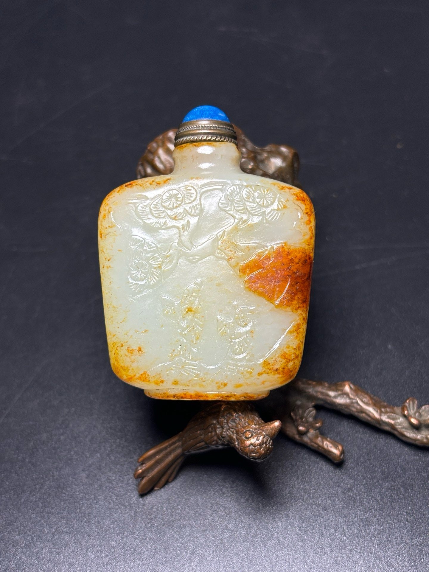 Exquisite Hotan Jade Snuff Bottle