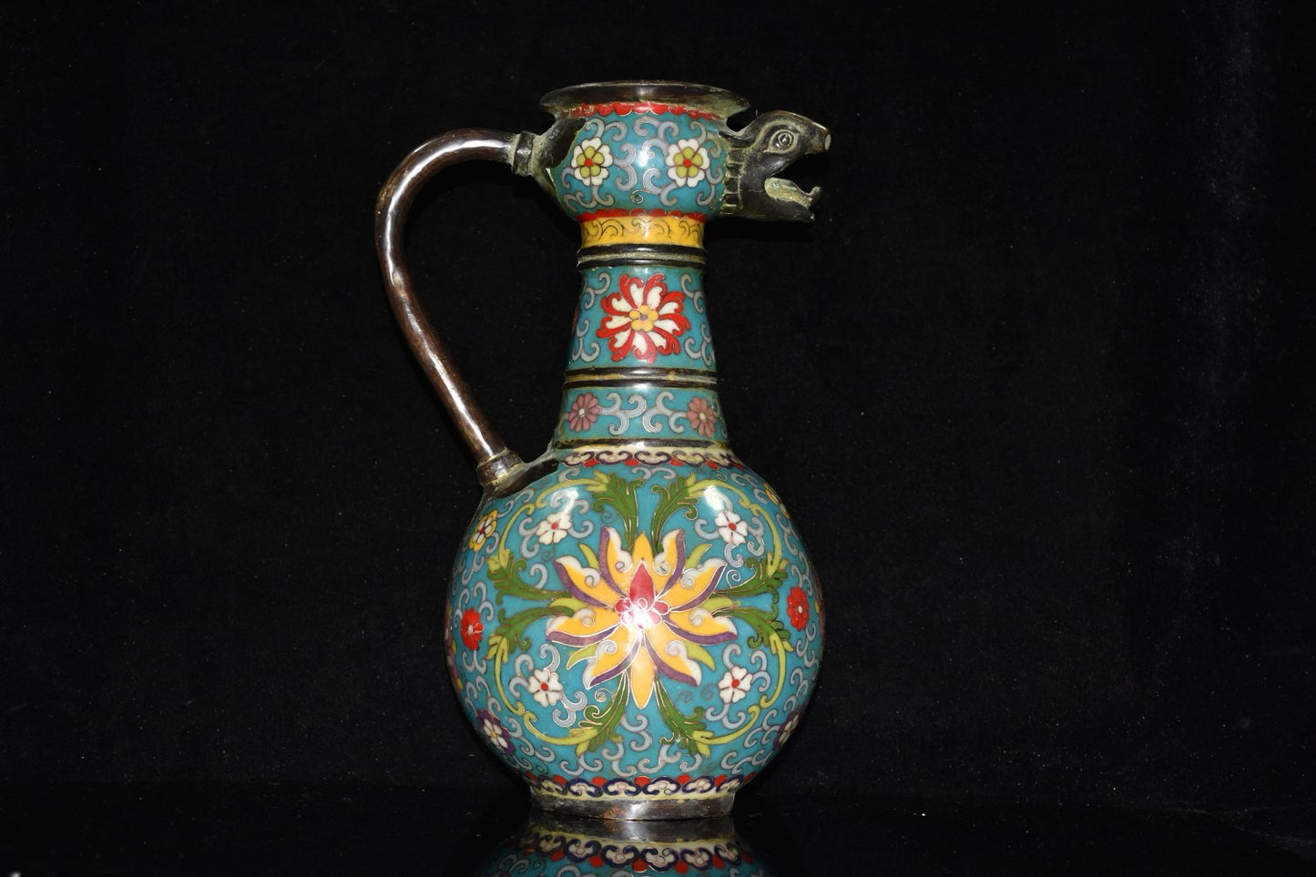 Pure copper cloisonne wine pot ornament