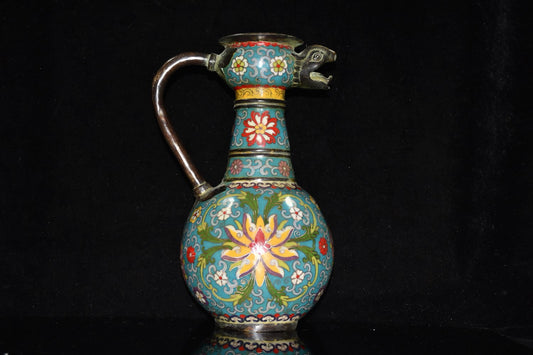Pure copper cloisonne wine pot ornament