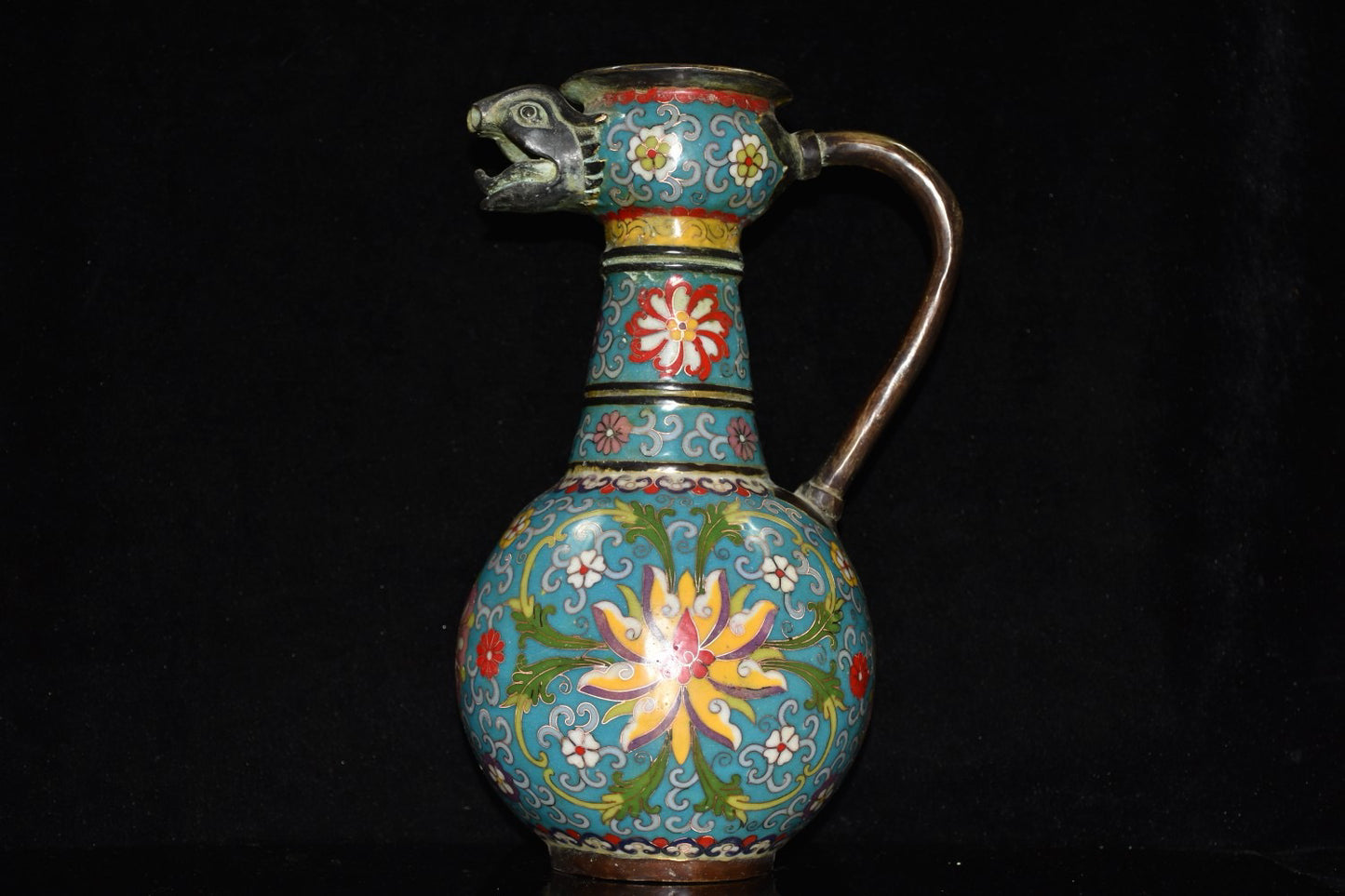 Pure copper cloisonne wine pot ornament