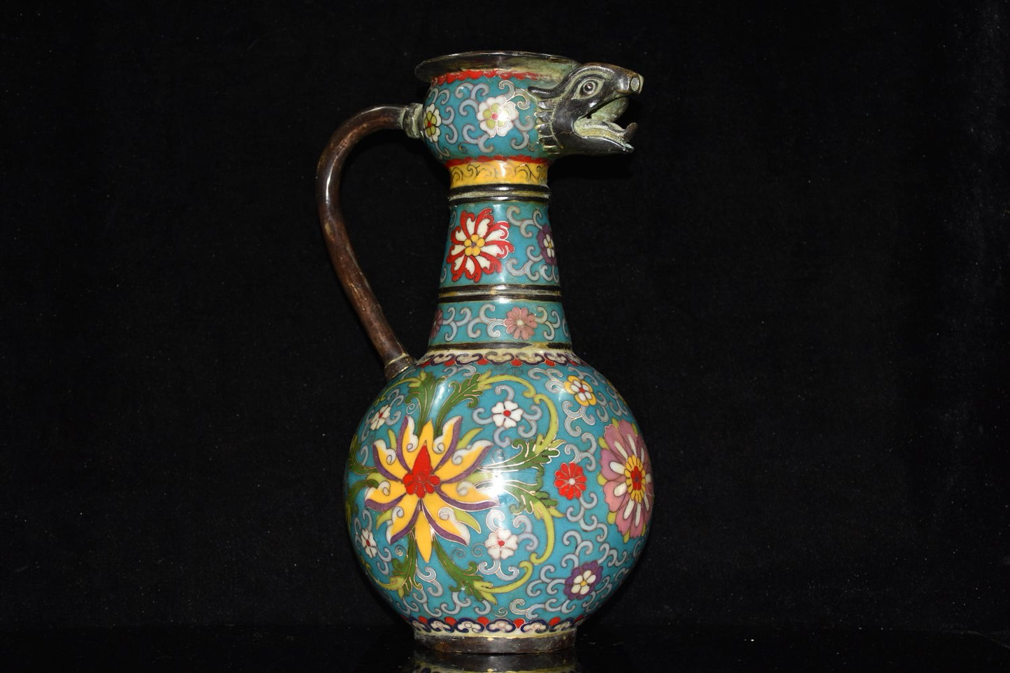 Pure copper cloisonne wine pot ornament