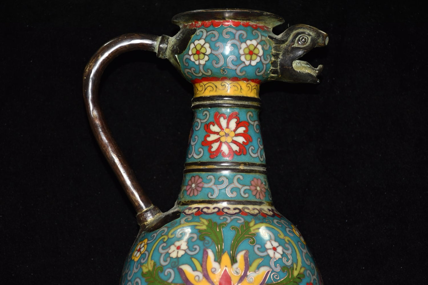 Pure copper cloisonne wine pot ornament