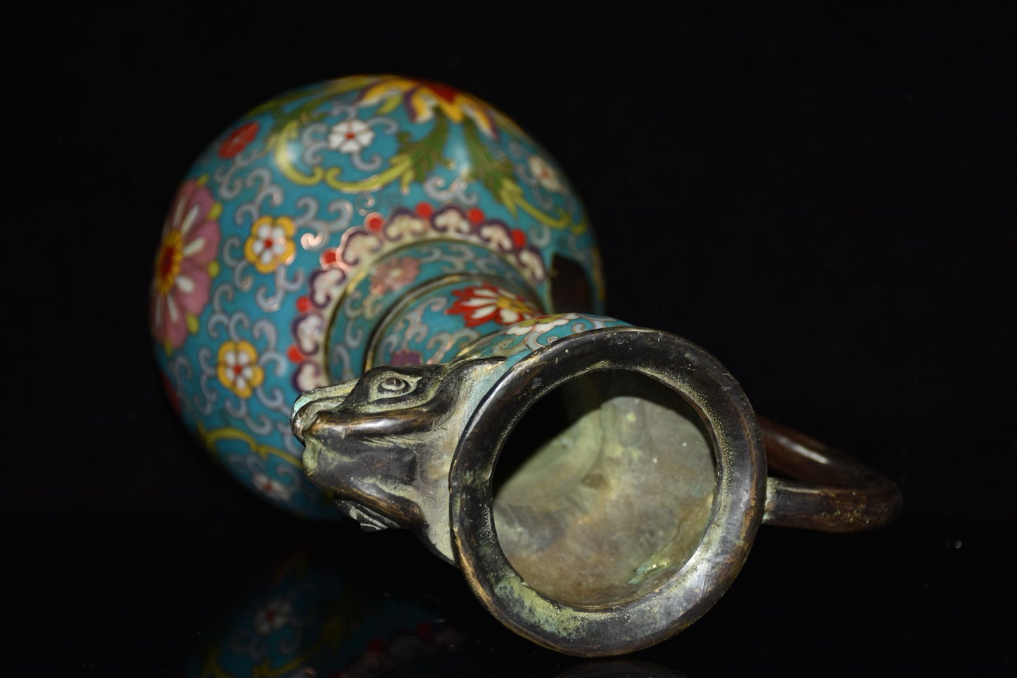 Pure copper cloisonne wine pot ornament