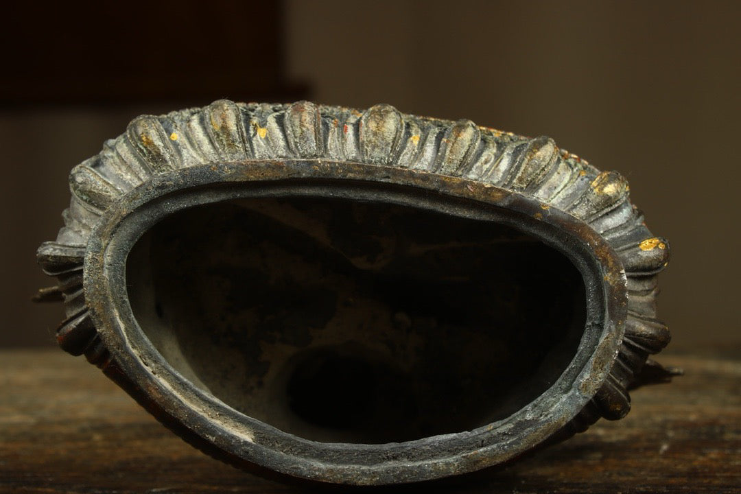 Chinese antique bronze gilded handmade statue of a Diamond Saddle