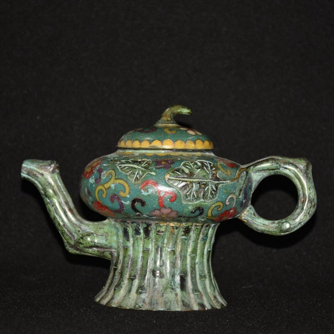 Pure copper cloisonne wine pot ornament