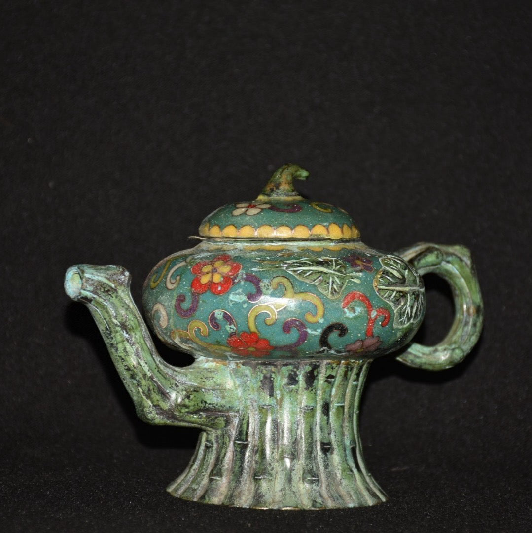 Pure copper cloisonne wine pot ornament