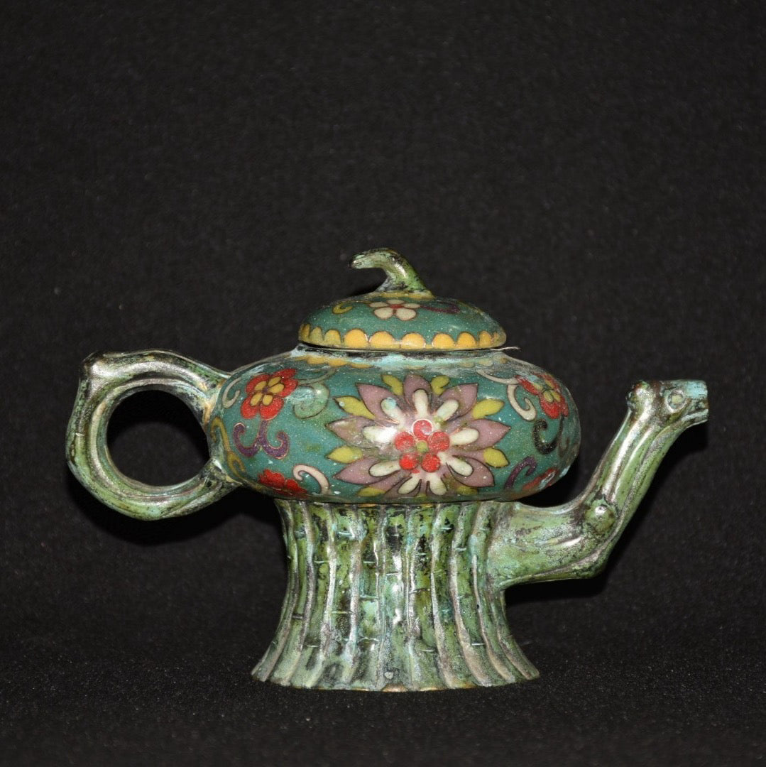 Pure copper cloisonne wine pot ornament