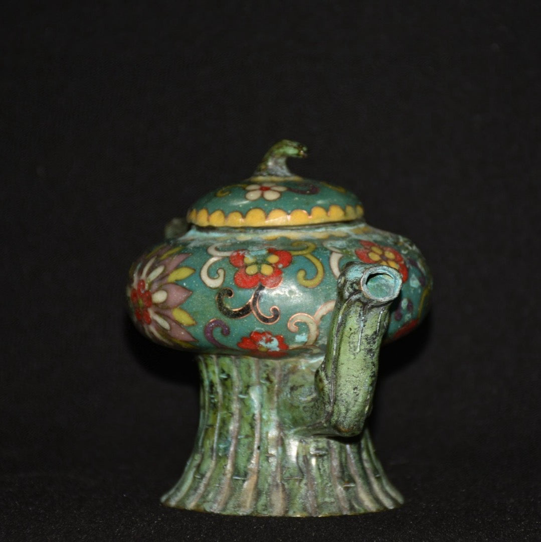 Pure copper cloisonne wine pot ornament