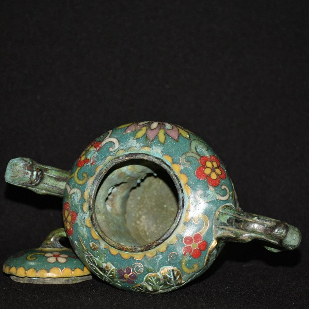 Pure copper cloisonne wine pot ornament