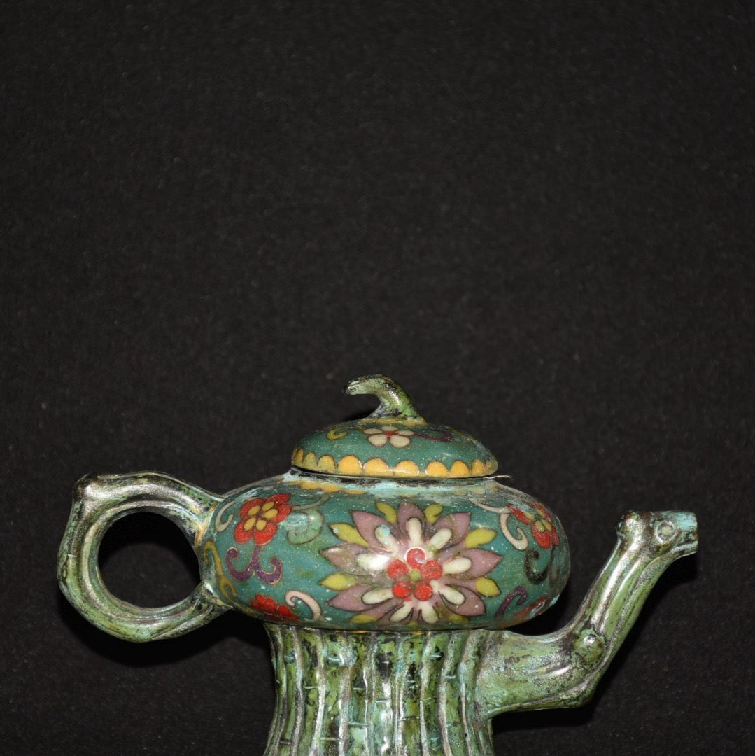 Pure copper cloisonne wine pot ornament