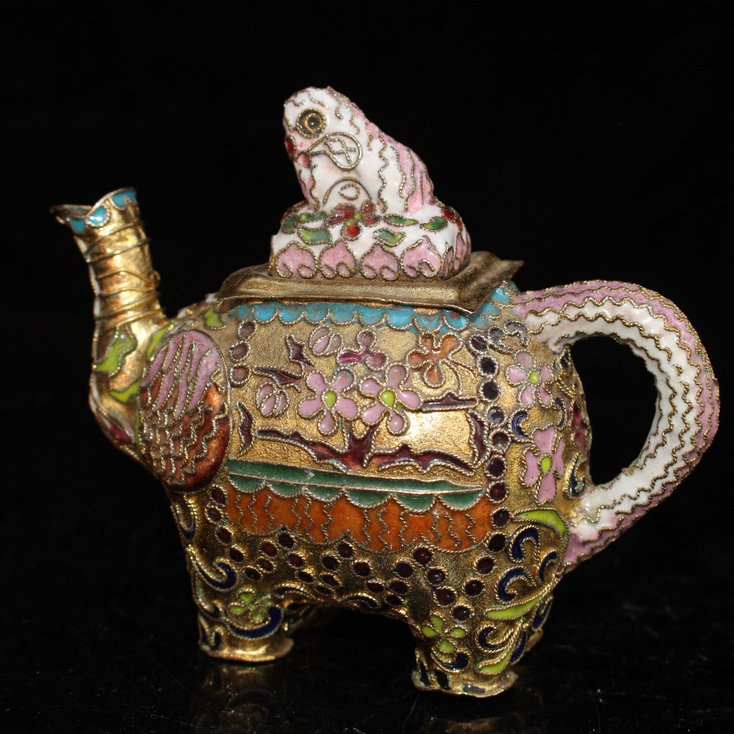 Pure copper cloisonne wine pot ornament